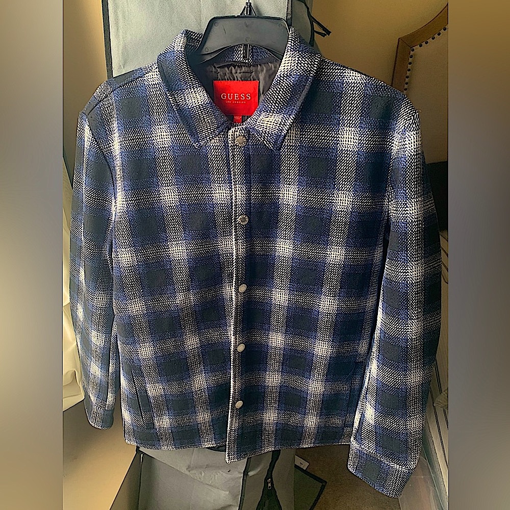 Guess Plaid Shirt Jacket